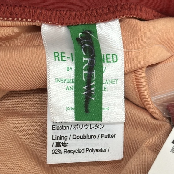 J. Crew Twist Front Bandeau One Piece Swimsuit Women's Plus 20 Warm Chimney NWT - Picture 9 of 13